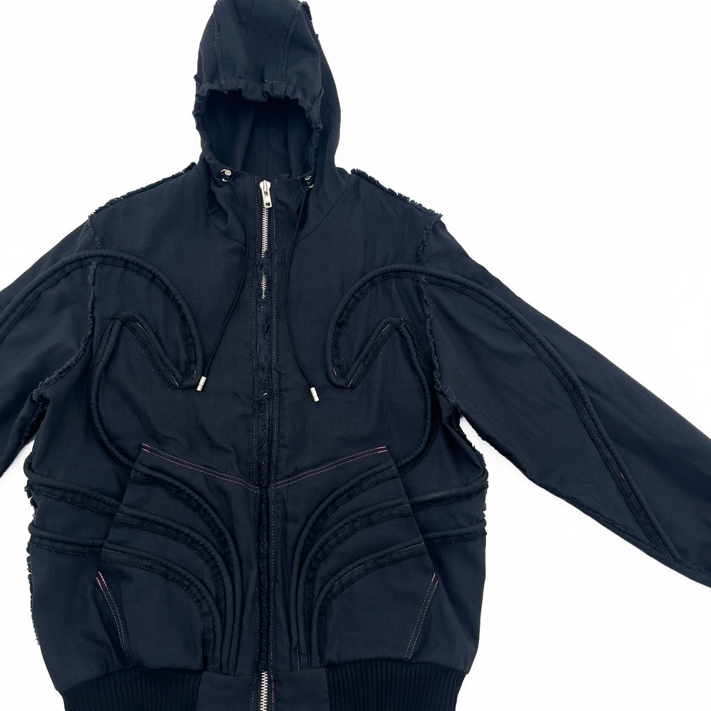 Black Piped Contour Jacket