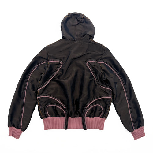 PRE-ORDER: Brown Piped Contour Jacket