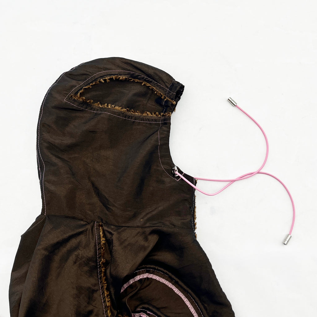 Brown Piped Contour Jacket