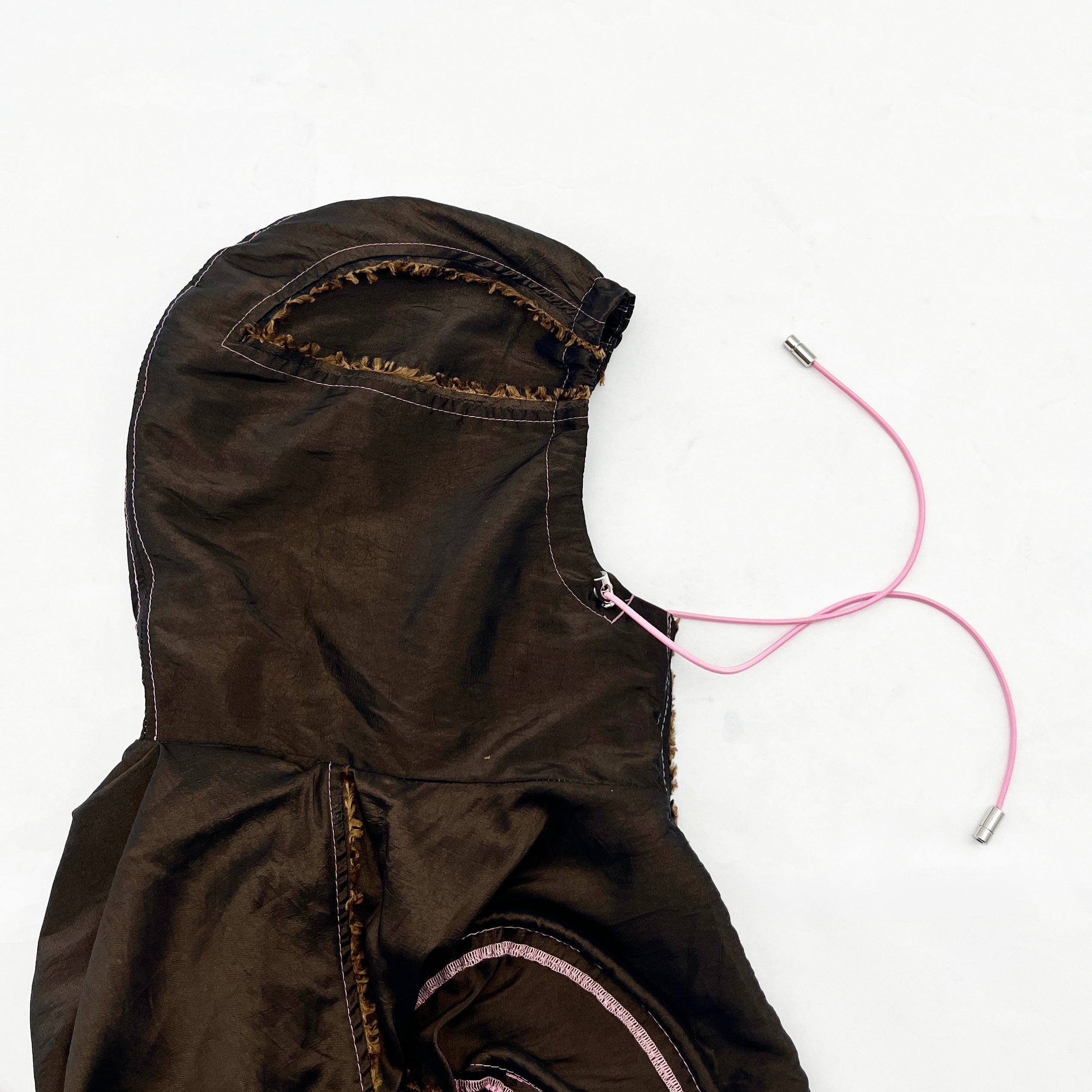 Brown Piped Contour Jacket