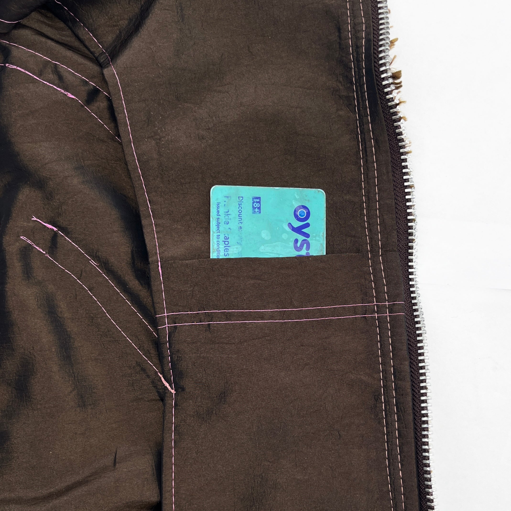 Brown Piped Contour Jacket