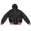 Brown Piped Contour Jacket