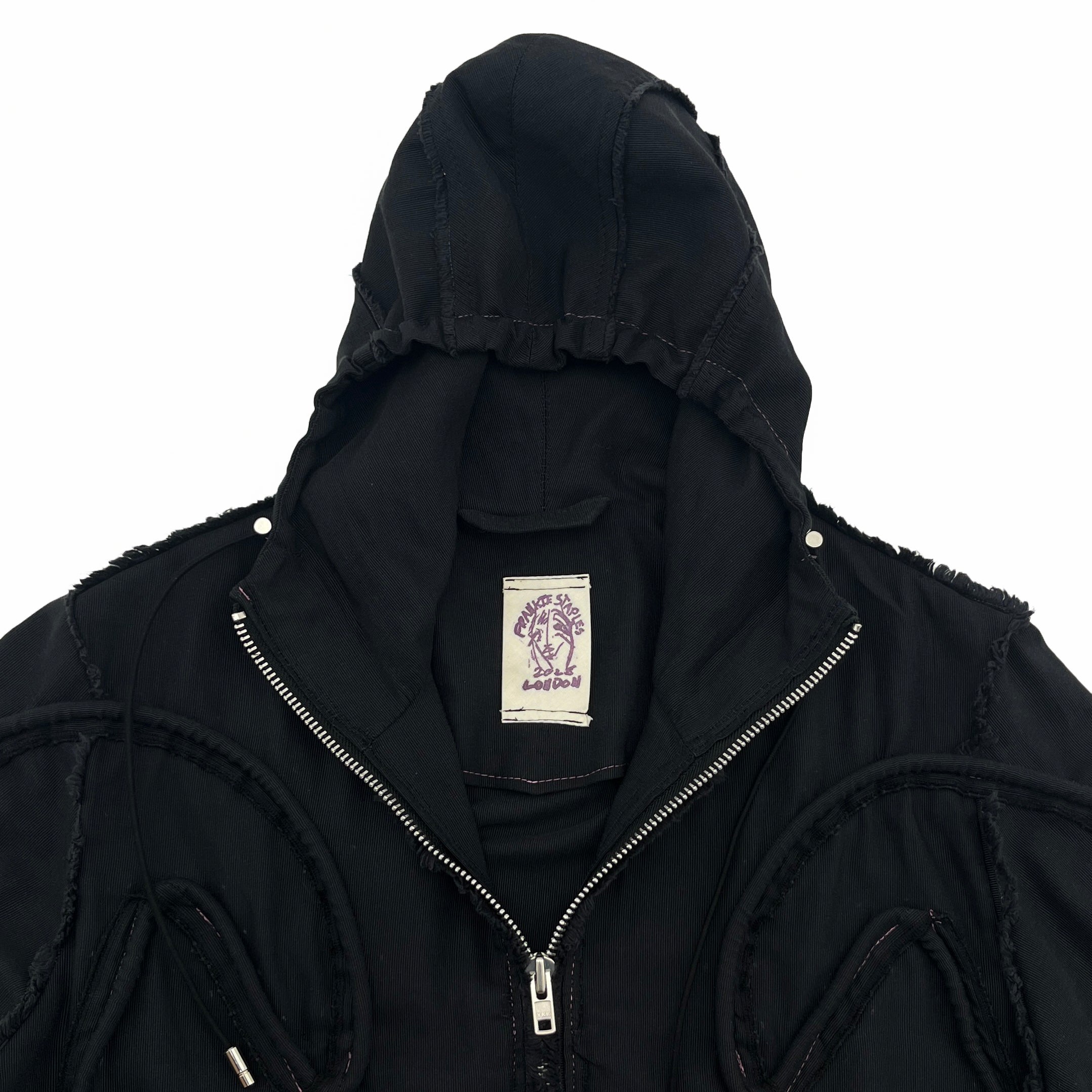 Black Piped Contour Jacket