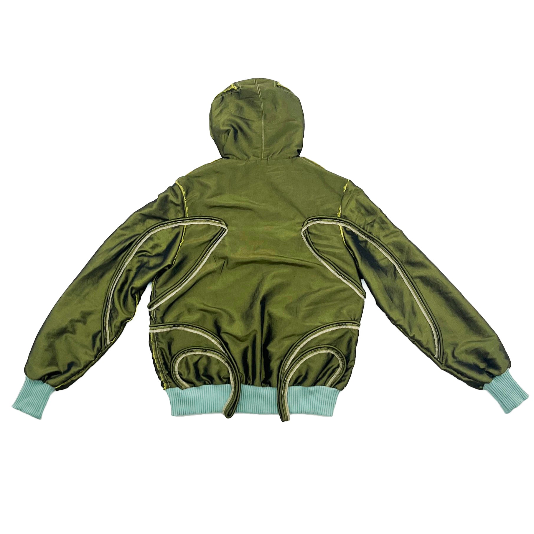 Green Piped Contour Jacket